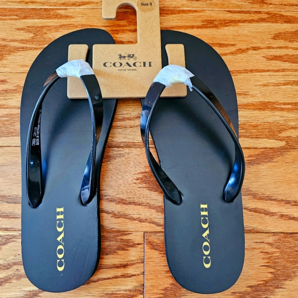 Coach Zayn Black Flip Flops